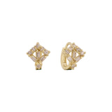 Aretes de oro de 14 k con racimo