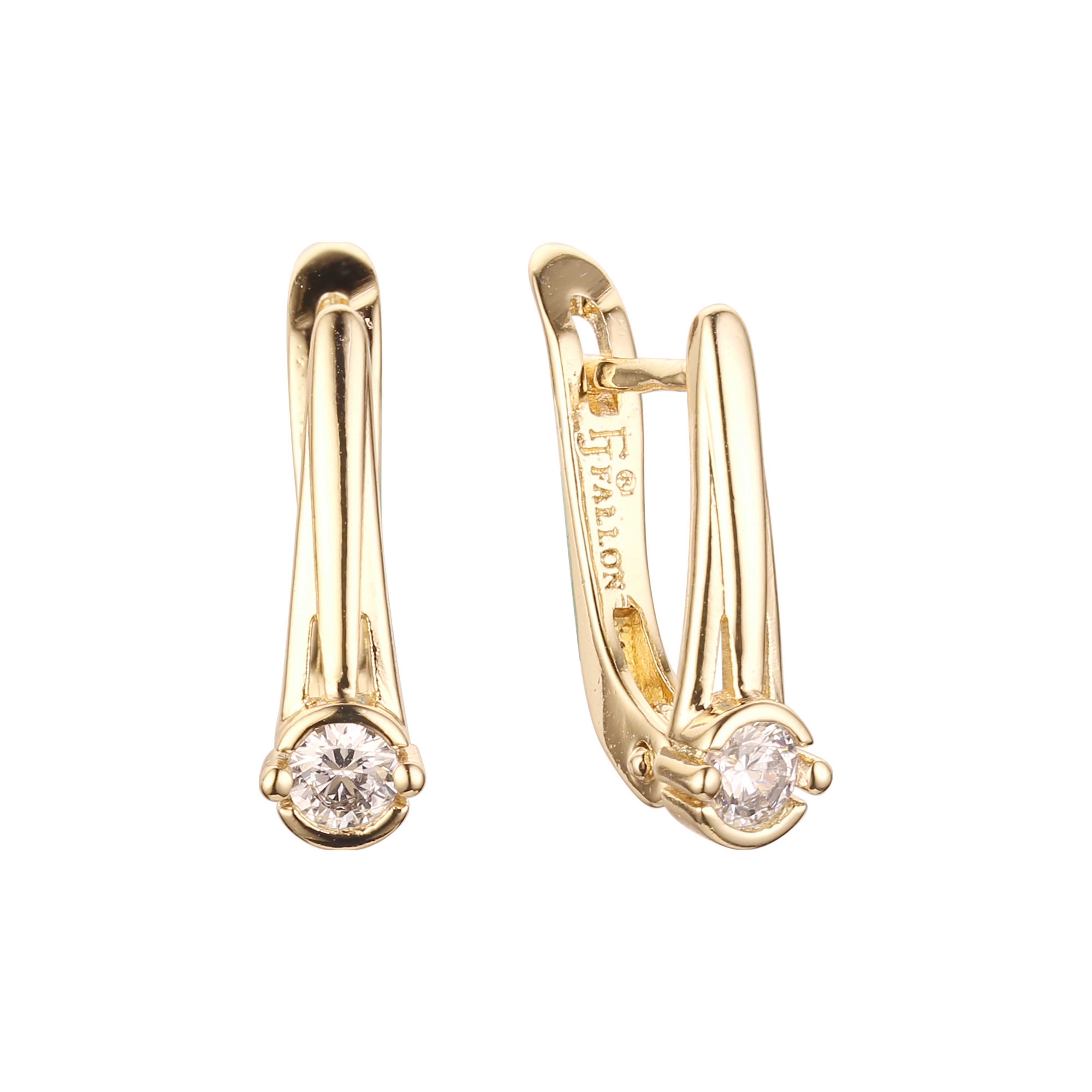 Earrings in 14K Gold, Rose Gold, two tone plating colors