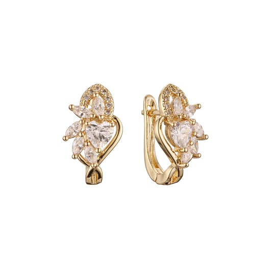 Pendientes en Oro de 14K, baño de Oro Rosa colores