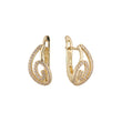 Aretes en Oro 14K, Oro Rosa, baño en dos tonos