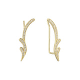 Crawler earrings in 14K Gold, Rose Gold plating colors