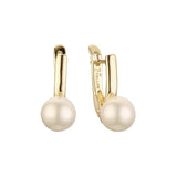 Pearl earrings in 14K Gold, Rose Gold plating colors