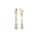 Aretes colgantes en Oro de 14K, baño de Oro Rosa colores