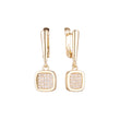 Brincos em ouro 14K, ouro rosa, duas cores de revestimento