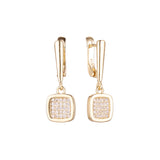 Aretes en Oro 14K, Oro Rosa, baño en dos tonos