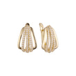 Aretes en Oro 14K, Oro Rosa, baño en dos tonos