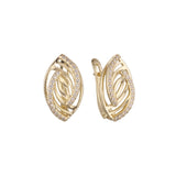 Earrings in 14K Gold, Rose Gold, two tone plating colors