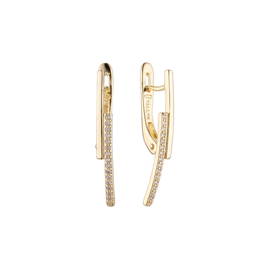 Aretes de racimo en Oro de 14K, Oro Rosa, baño de dos colores