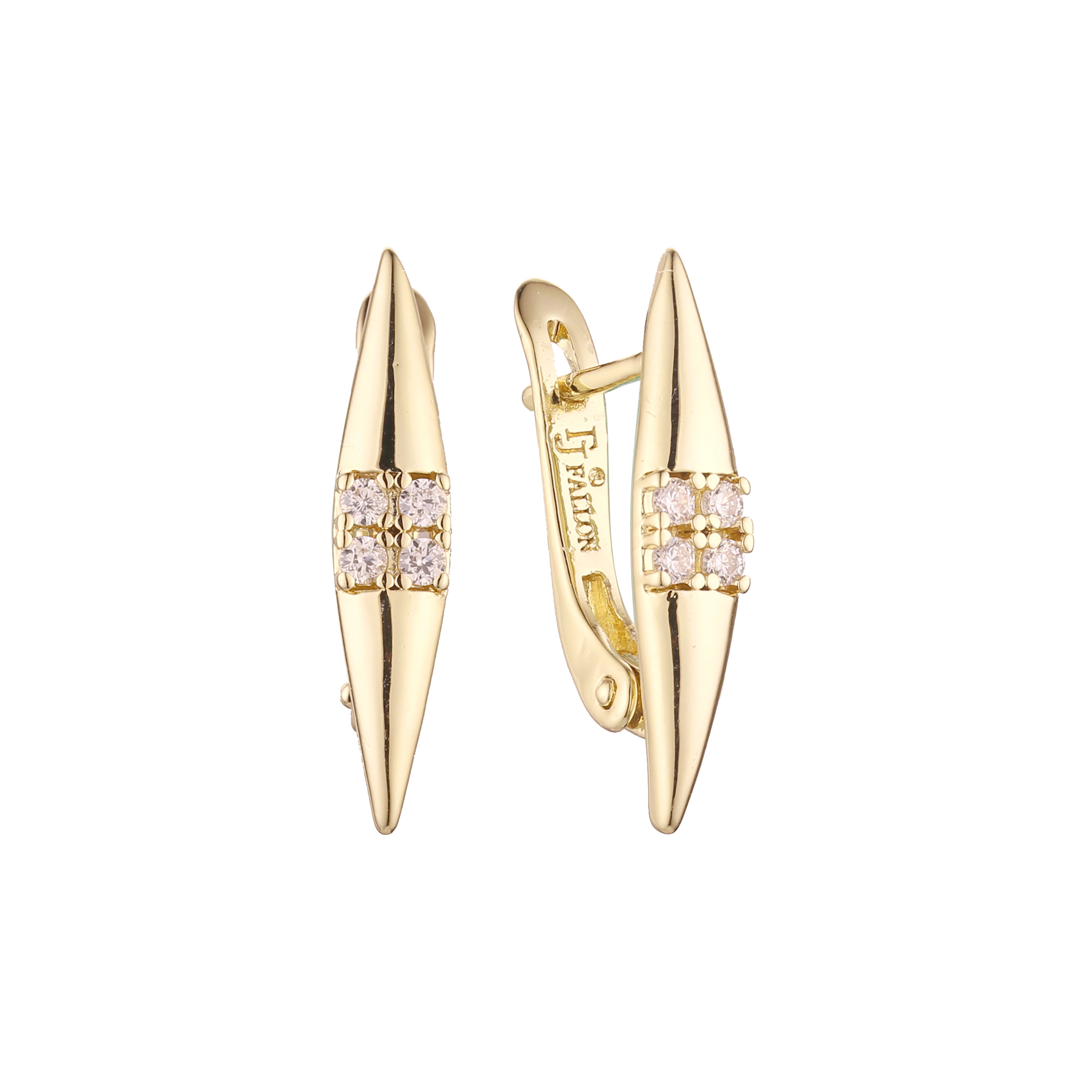 Aretes de racimo en Oro de 14K, Oro Rosa, baño de dos colores