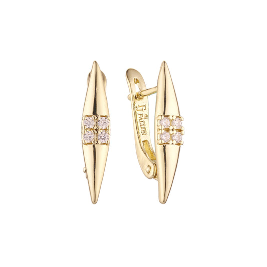 Aretes de racimo en Oro de 14K, Oro Rosa, baño de dos colores