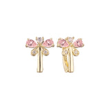Dragonfly cluster earrings in 14K Gold, Rose Gold plating colors