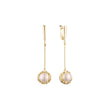 Pearl drop earrings in 14K Gold, Rose Gold plating colors