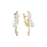 Pearl earrings in 14K Gold, Rose Gold plating colors