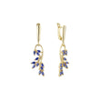 Life cluster red stones earrings in 14K Gold, Rose Gold plating colors