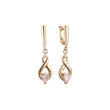 Cluster drop earrings in 14K Gold, Rose Gold plating colors