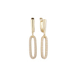 Paperclip earrings in 14K Gold, Rose Gold, two tone plating colors