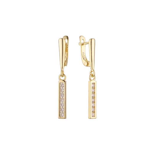 Pendientes en Oro de 14K, baño de Oro Rosa colores