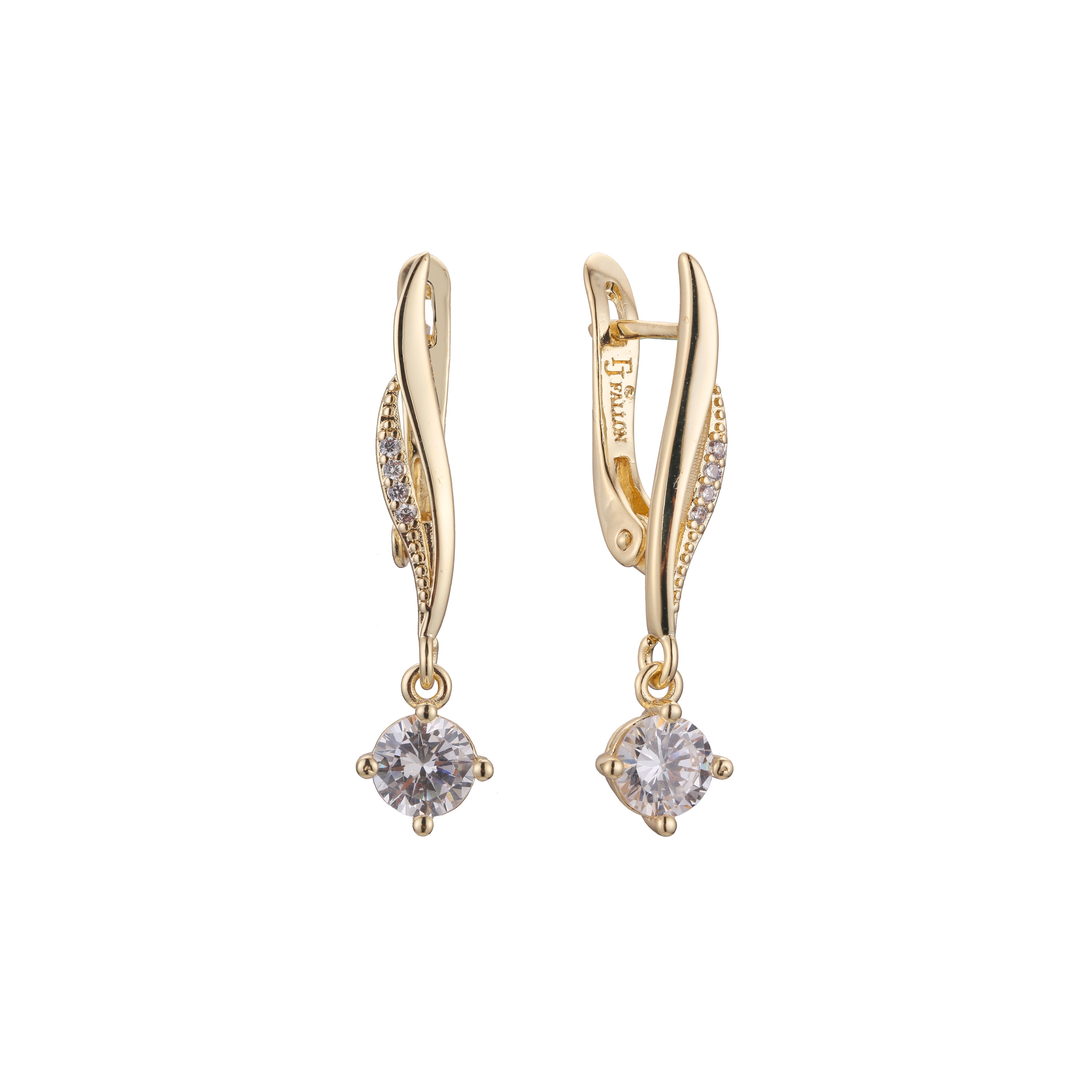 Aretes de racimo en Oro de 14K, Oro Rosa, baño de dos colores