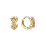 Pendientes Huggie niño en Oro de 14K, baño de Oro Rosa colores