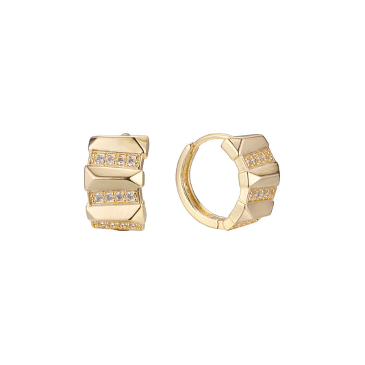 Huggie earrings in 14K Gold, Rose Gold plating colors