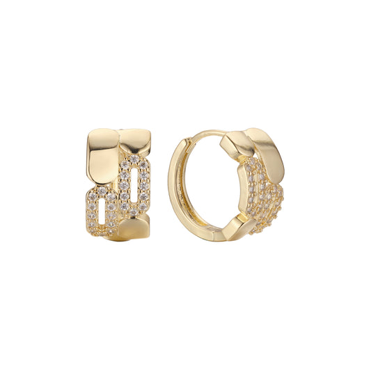 Huggie earrings in 14K Gold, Rose Gold plating colors