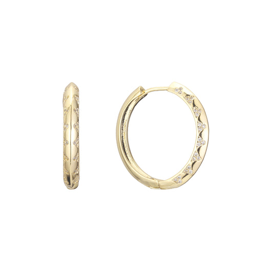 Huggie earrings in 14K Gold, Rose Gold plating colors