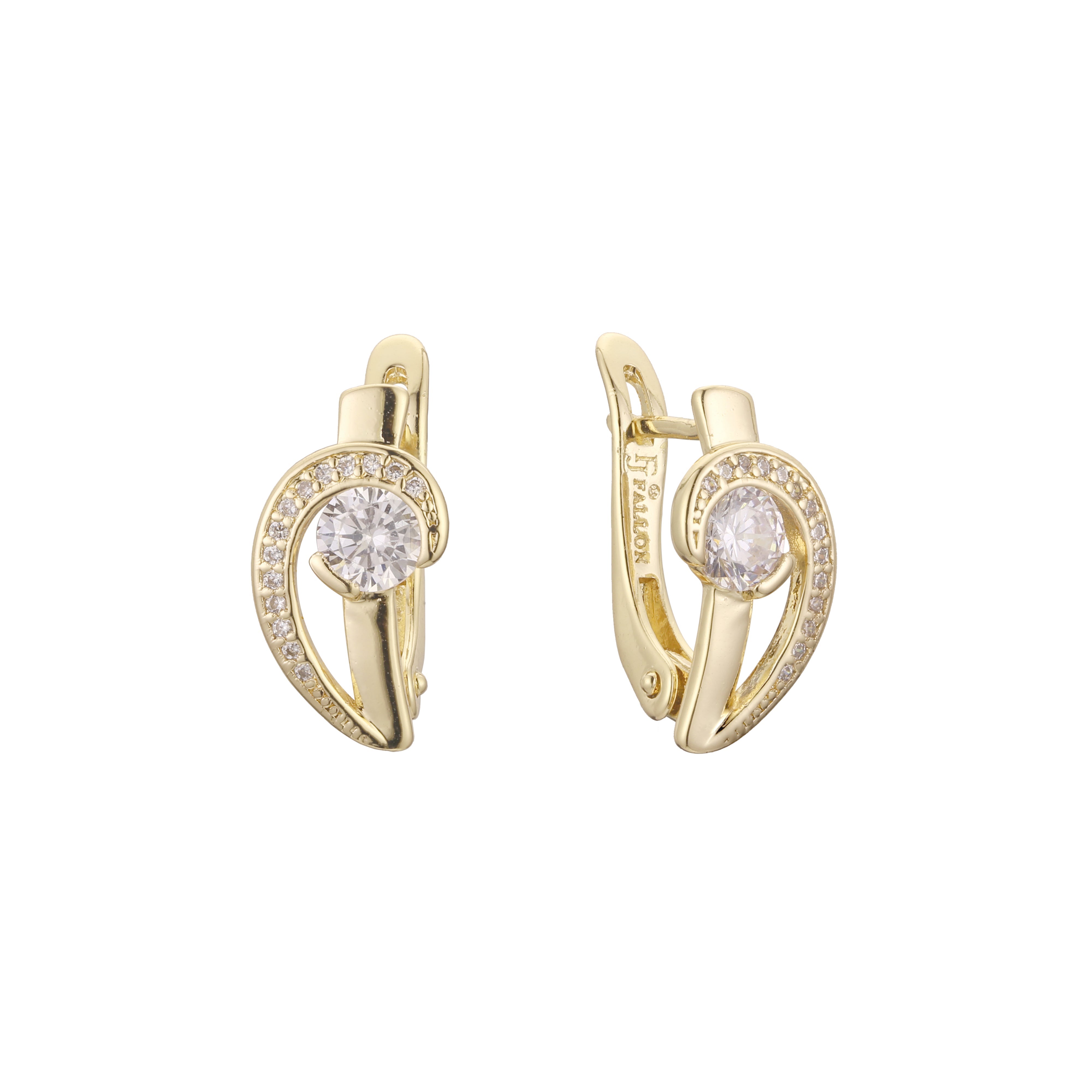 Aretes de racimo en Oro de 14K, Oro Rosa, baño de dos colores