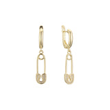 Paperclip earrings in 14K Gold, Rose Gold plating colors