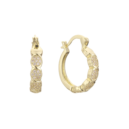 Hoop earrings in 14K Gold, Rose Gold plating colors