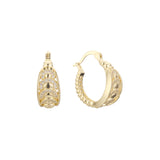 Hoop earrings in 14K Gold, Rose Gold plating colors