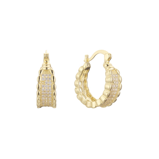 Hoop earrings in 14K Gold, Rose Gold plating colors