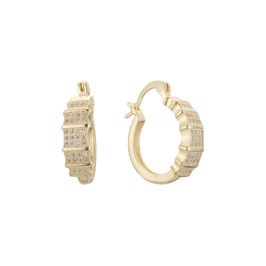 Hoop earrings in 14K Gold, Rose Gold plating colors