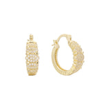 Hoop earrings in 14K Gold, Rose Gold plating colors