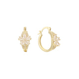 Aretes de aro en Oro de 14K, baño de Oro Rosa colores