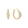 Hoop earrings in 14K Gold, Rose Gold plating colors