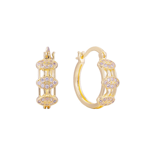 Hoop earrings in 14K Gold, Rose Gold plating colors