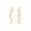 Aretes de oruga en Oro de 14K, baño de Oro Rosa colores