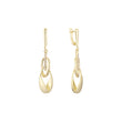 Lock linking drop earrings in 14K Gold, Rose Gold, two tone plating colors