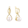 Pearl earrings in 14K Gold, Rose Gold plating colors