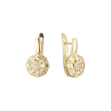 Aretes en Oro 14K, Oro Rosa, baño en dos tonos