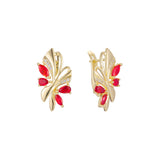 Aretes de racimo en Oro de 14K, Oro Rosa, baño de dos colores