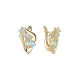 Cluster earrings in 14K Gold, Rose Gold plating colors