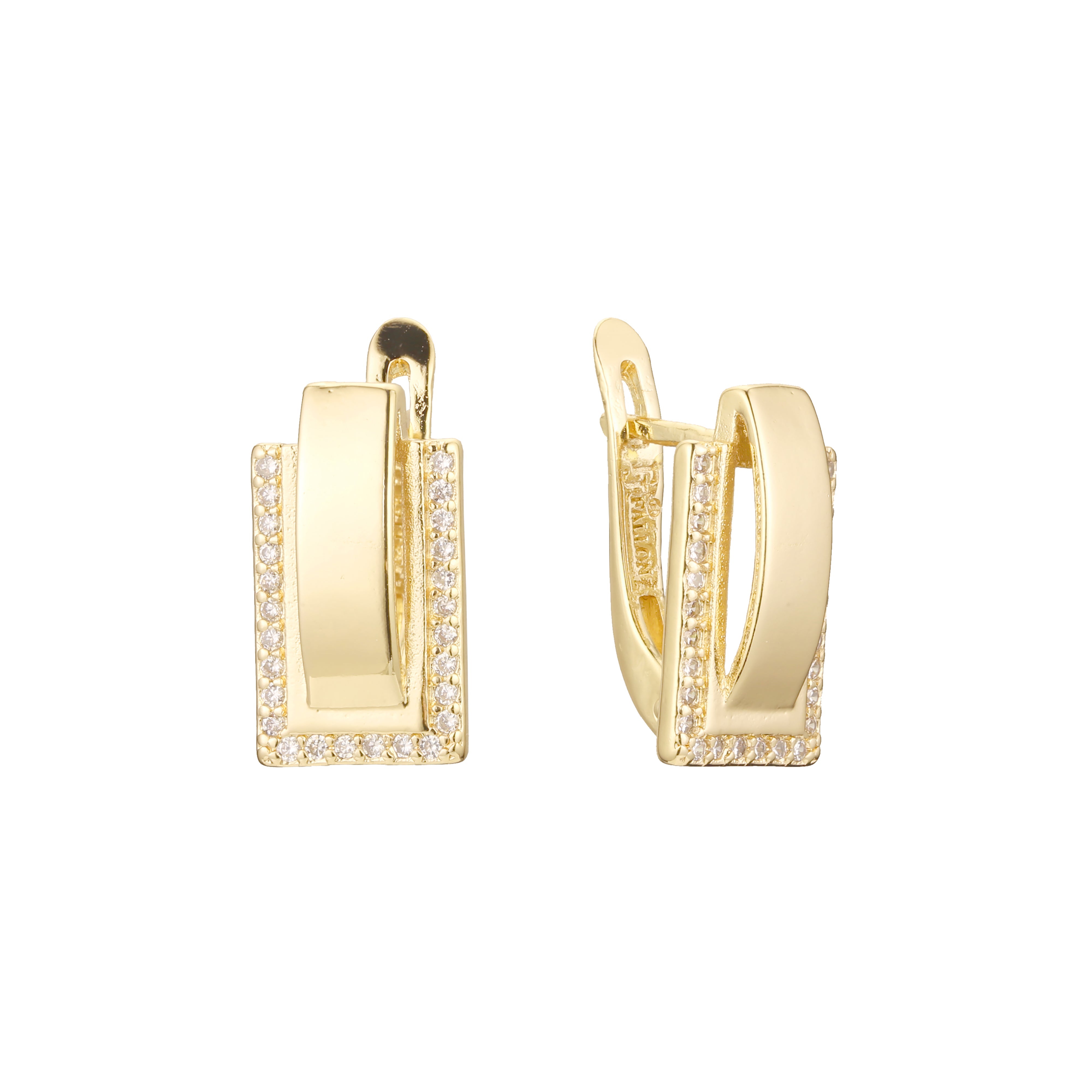 Aretes de racimo en Oro de 14K, Oro Rosa, baño de dos colores