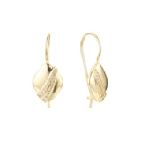 Wire hook earrings in 14K Gold, Rose Gold, two tone plating colors