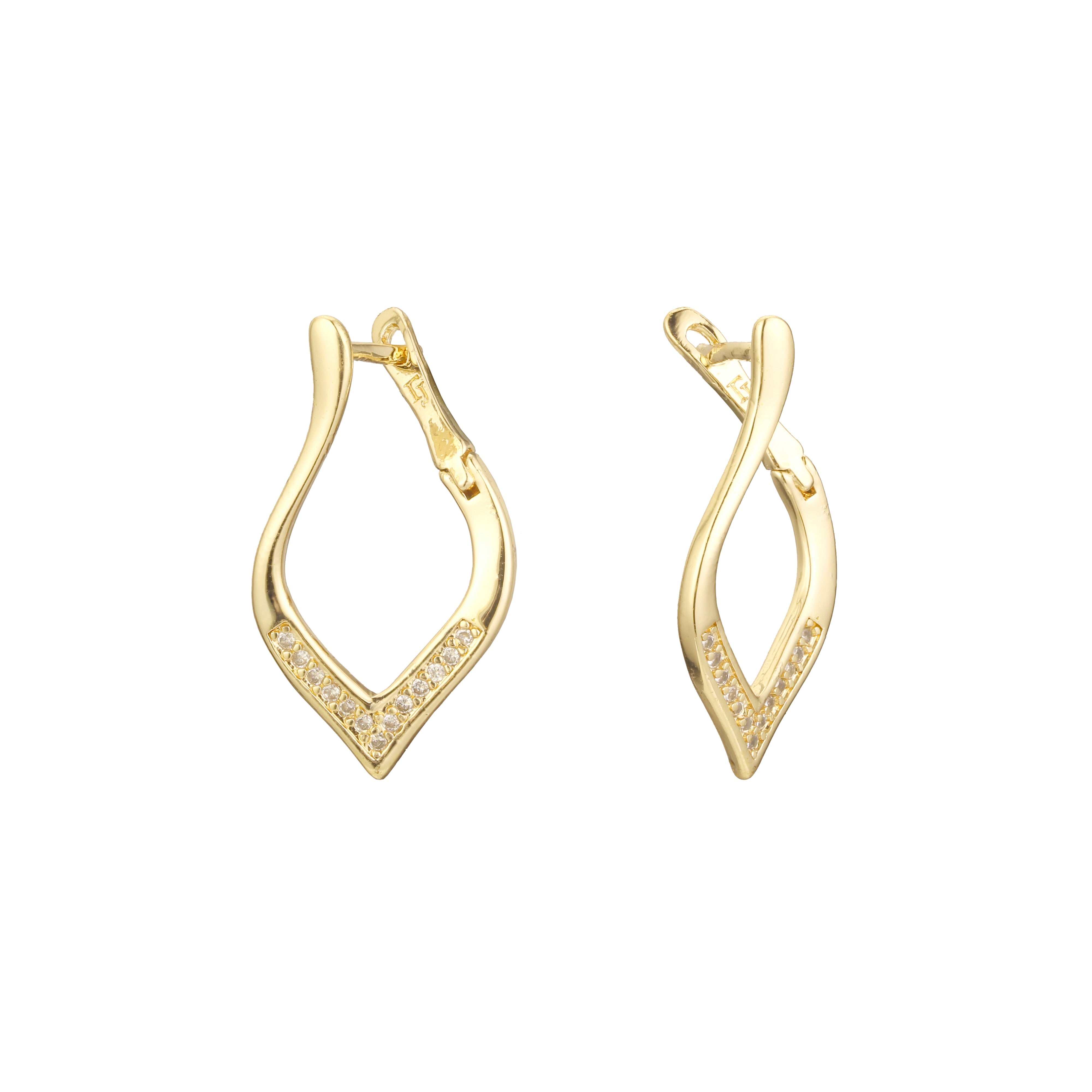 Pendientes en Oro de 14K, baño de Oro Rosa colores