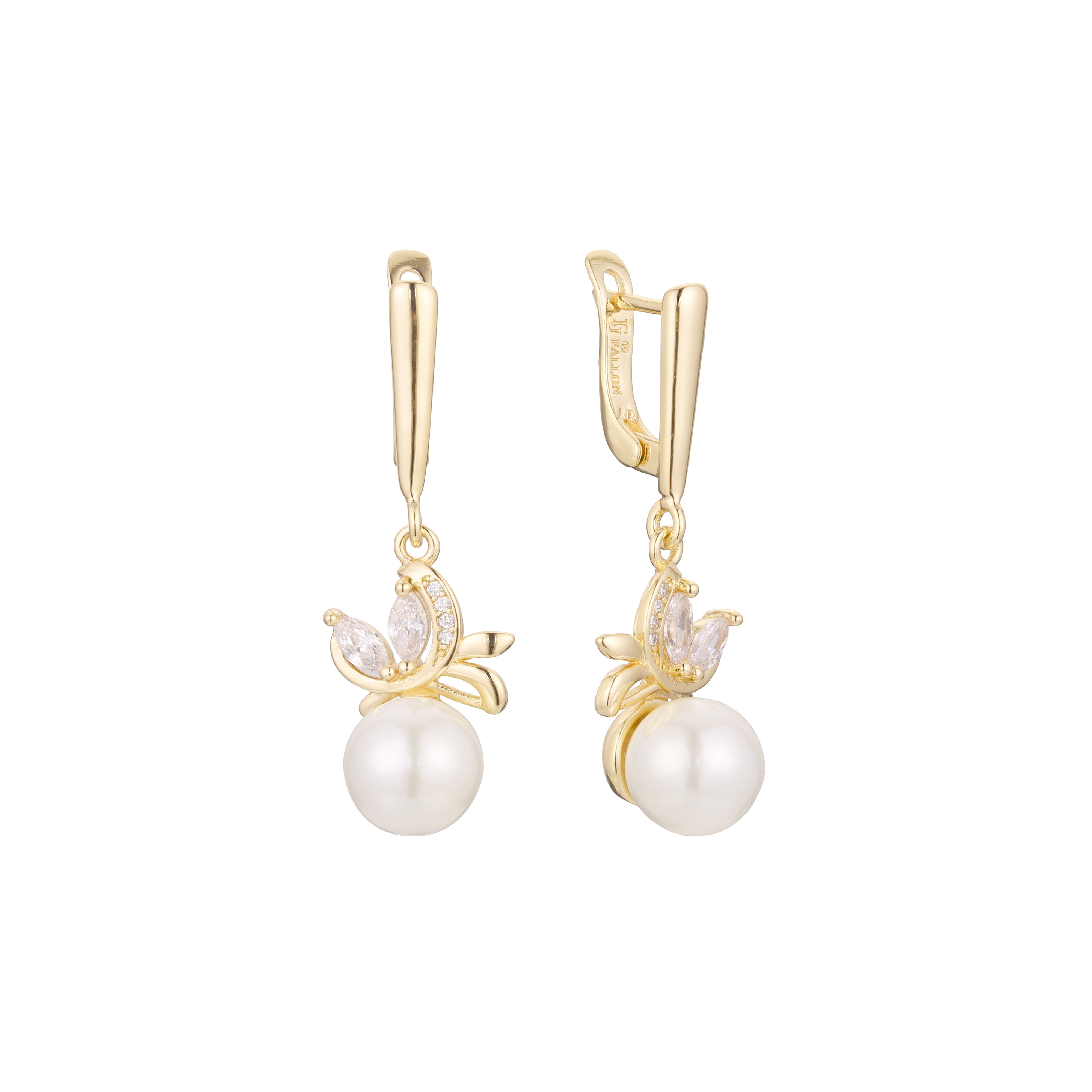 butterfly cluster pearl earrings