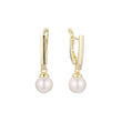 Aretes de perlas en Oro 14K, Oro Rosa, baño en dos colores