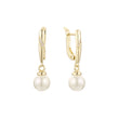 Pearl earrings in 14K Gold, Rose Gold, two tone plating colors