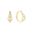 Hoop earrings in 14K Gold, Rose Gold plating colors