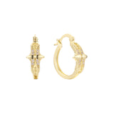 Aretes de aro en Oro de 14K, baño de Oro Rosa colores